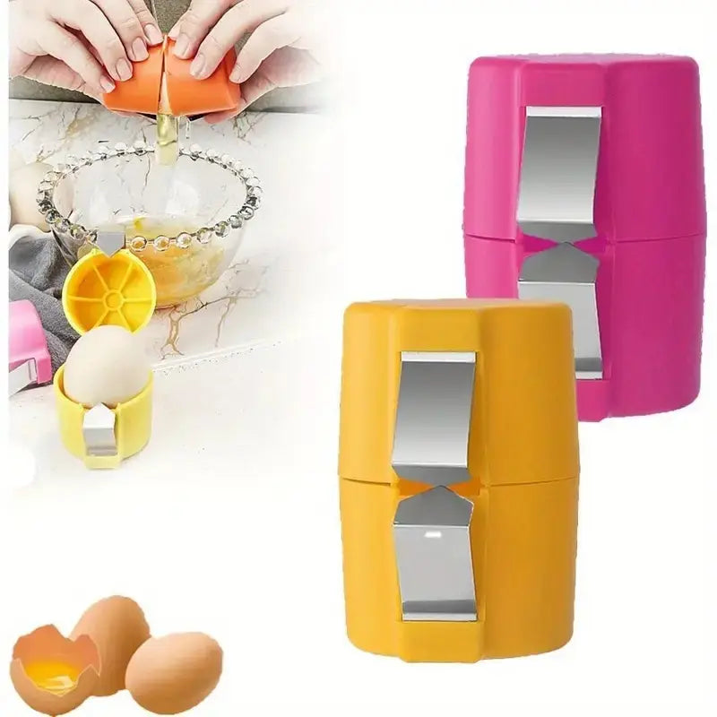 Professional Eggshell Opener and Separator Tool for Culinary Use - Efficient Egg Beater and Shell Cutting Device