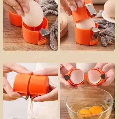 Professional Eggshell Opener and Separator Tool for Culinary Use - Efficient Egg Beater and Shell Cutting Device