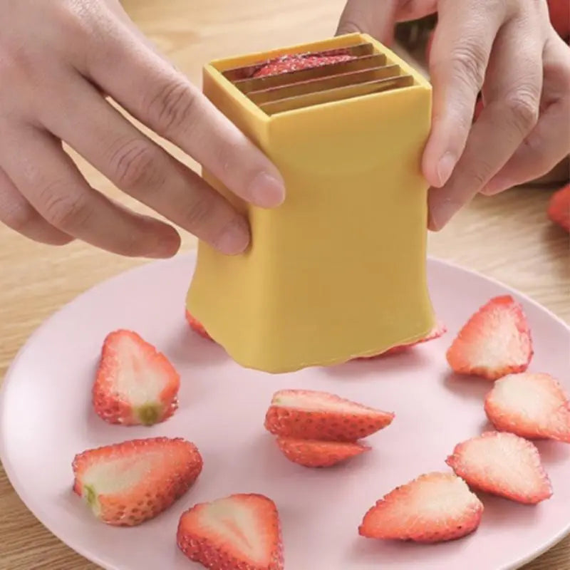 Stainless Steel Manual Fruit Slicer and Cutter - Essential Kitchen Utensils for Efficient Fruit Preparation