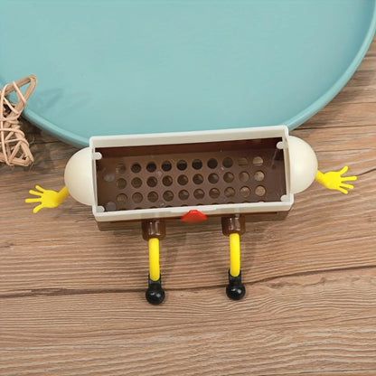 Lightweight Plastic Sponge Holder with Cartoon Design - Essential Soap Dish Rack for Bathroom and Dorm Use, Soap Saver and Bathroom Accessory